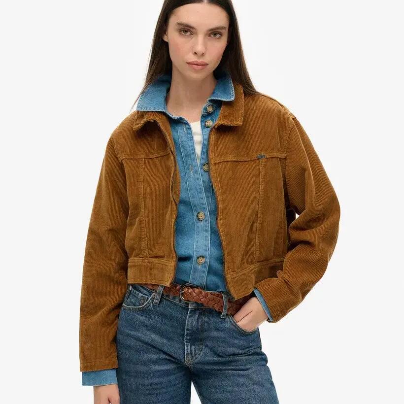 Short corduroy jacket for women Superdry Vintage