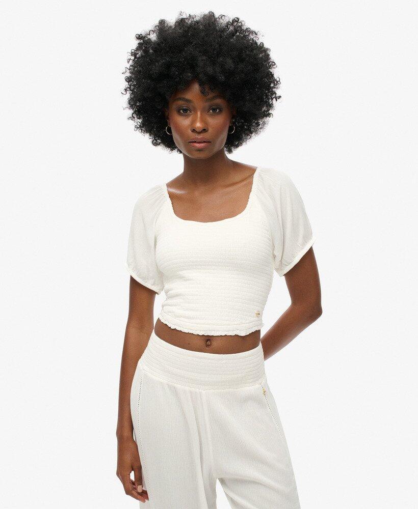 SUPERDRY Smocked gewebtes Oberteil