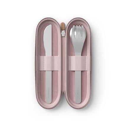 Set 3 couverts en inox|Pique-nique, randonnée|Etui textile inclus|Slim Nest