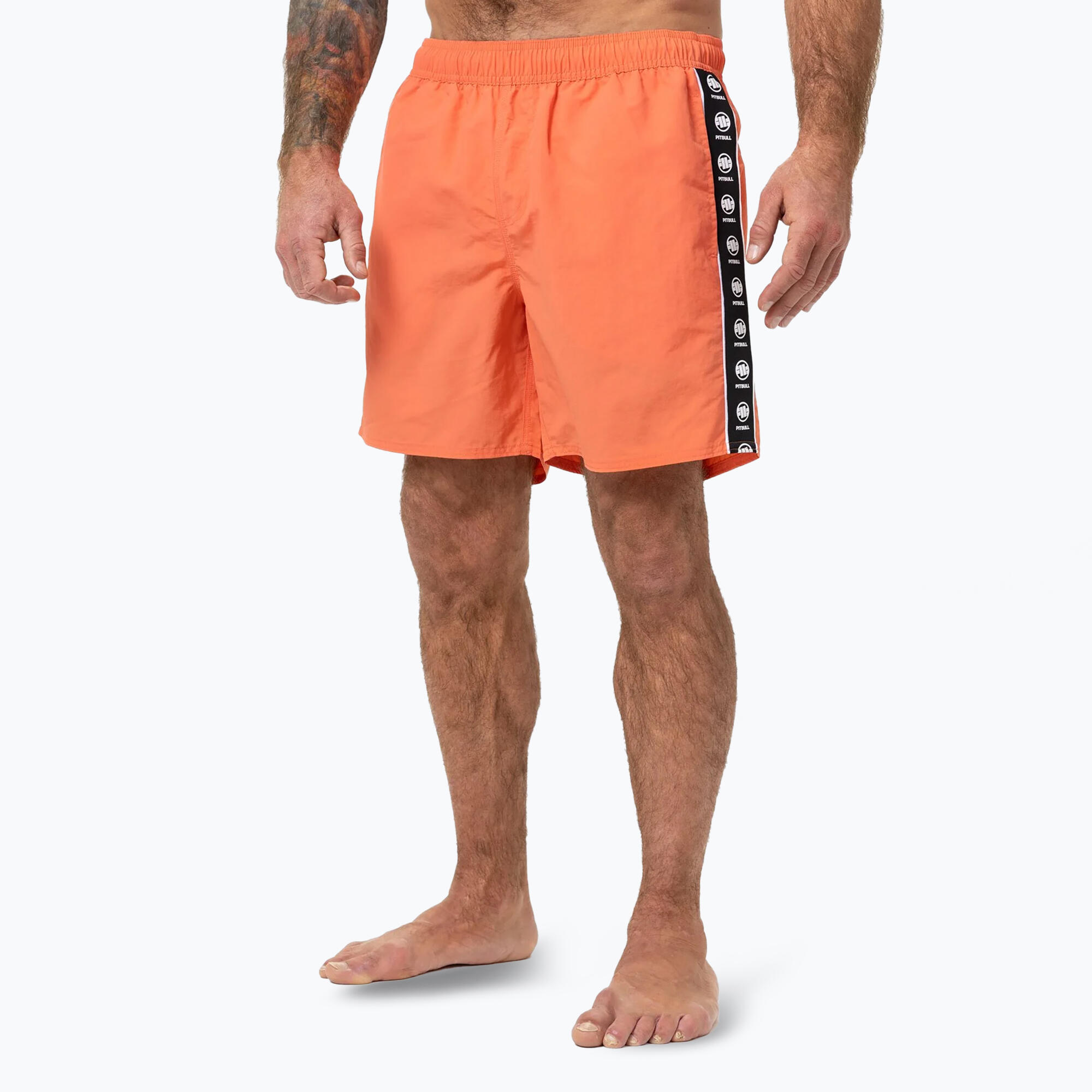 Pitbull - Short De Bain Pitbull Blackmore Pour Homme - Short De Bain - Orange - 40 M - Decathlon
