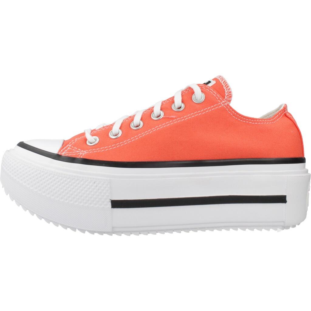 Baskets Converse Modèle Chuck Taylor All Star Lift Double Stack Ox Couleur Rouge 2/5