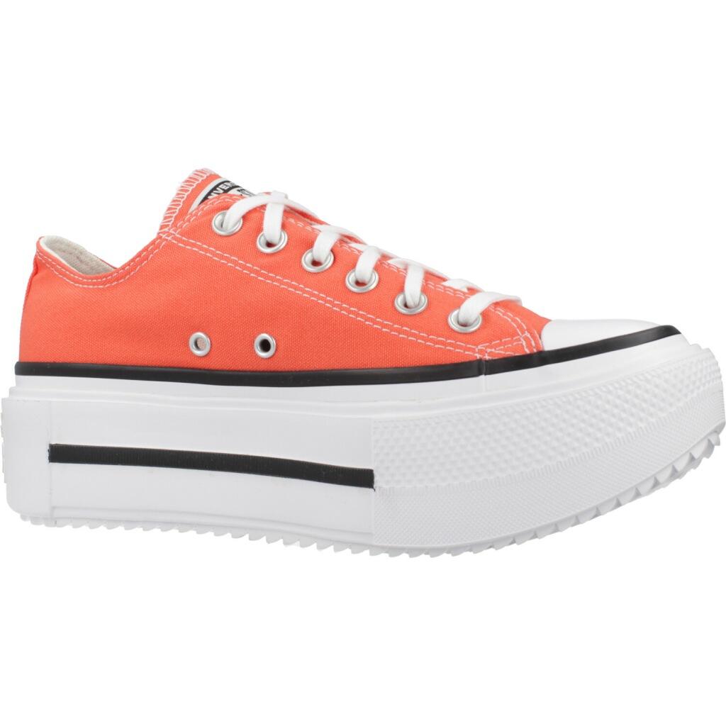 Baskets Converse Modèle Chuck Taylor All Star Lift Double Stack Ox Couleur Rouge 5/5