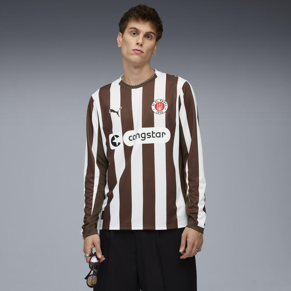 Męska koszulka domowa FC St. Pauli 25/26 z długim rękawem PUMA