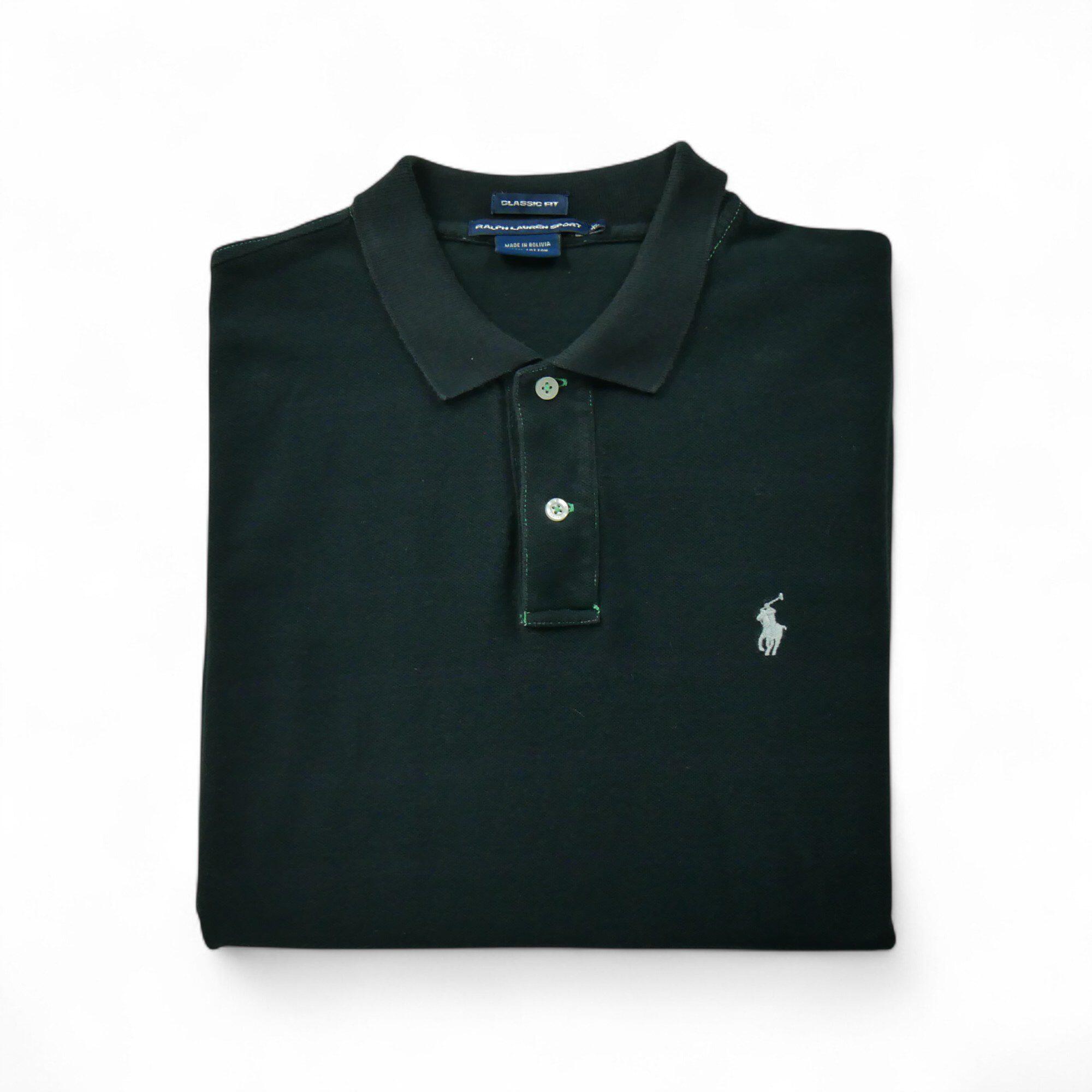 RALPH LAUREN Seconda Mano - Manica corta Polo da donna nero - Stato molto buono