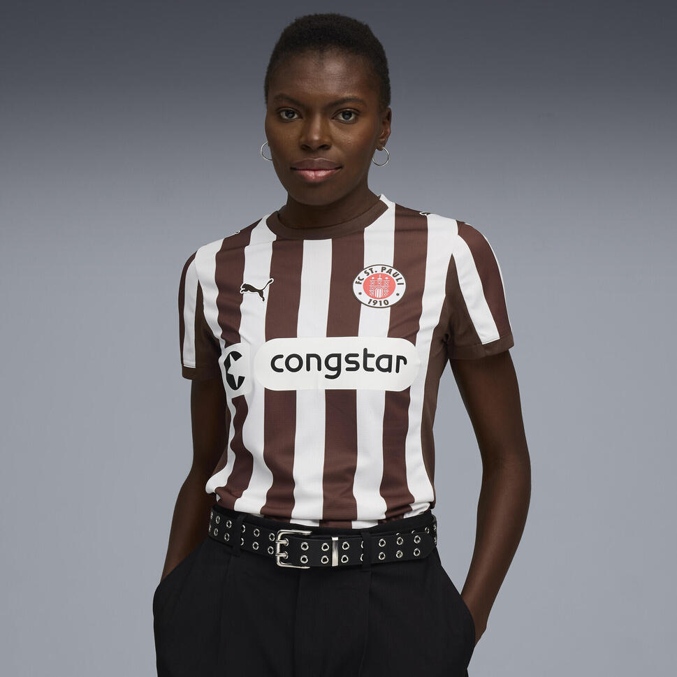 Damska koszulka domowa FC St. Pauli 25/26 PUMA Espresso Brown White
