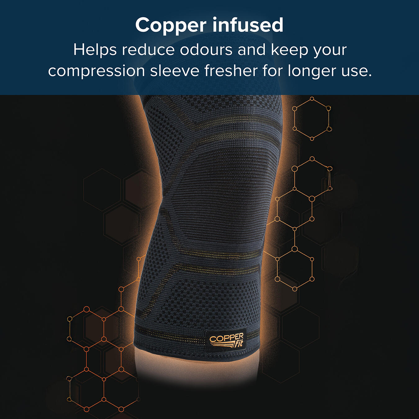 Copper Fit - Elite Knee Sleeve (L/XL) - 2 Pack Compression - Foto 10