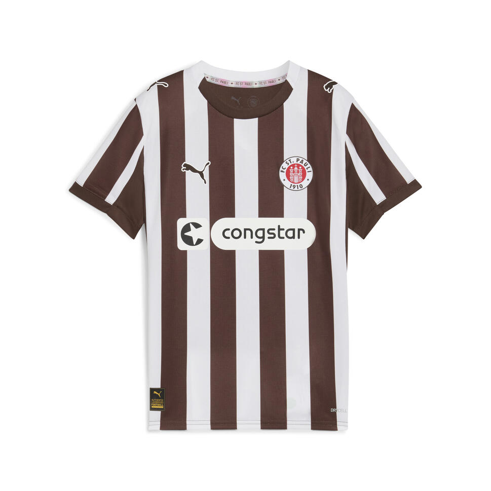 Młodzieżowa koszulka domowa FC St. Pauli 25/26 PUMA Espresso Brown White