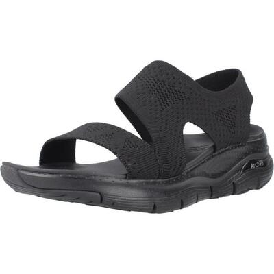 Platte sandalen dames skechers bruin