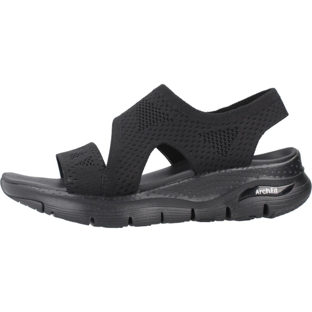 Sandali Bassi Donna Skechers  Nero 2/5