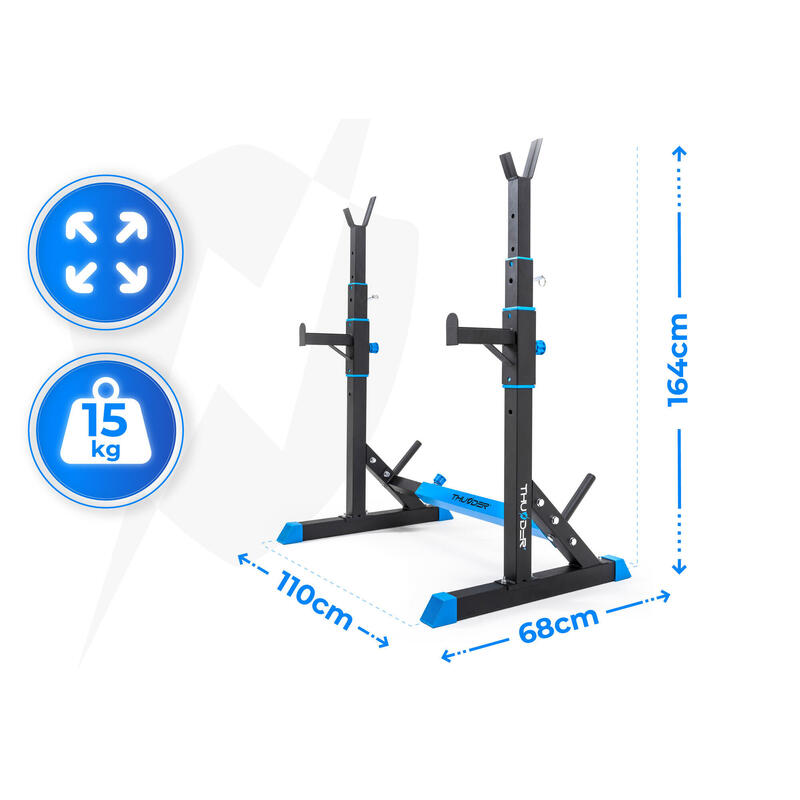 Rack à haltères CARMI réglable monobloc Thunder
