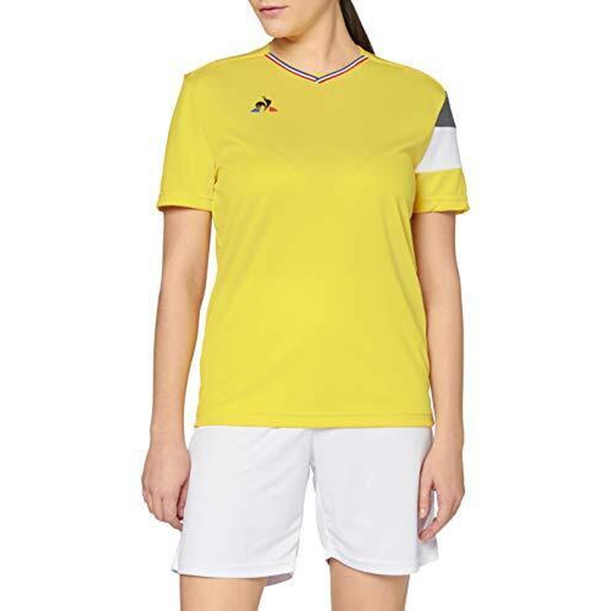 Le Coq Sportif - T-shirt Femme Le Coq Sportif N°5 Jaune Premium - Maillot Manches Courtes - Jaune|marron - Decathlon