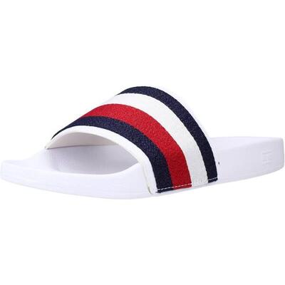 Chanclas Mujer Tommy Hilfiger Shimmery Ribbon Pool Blanco