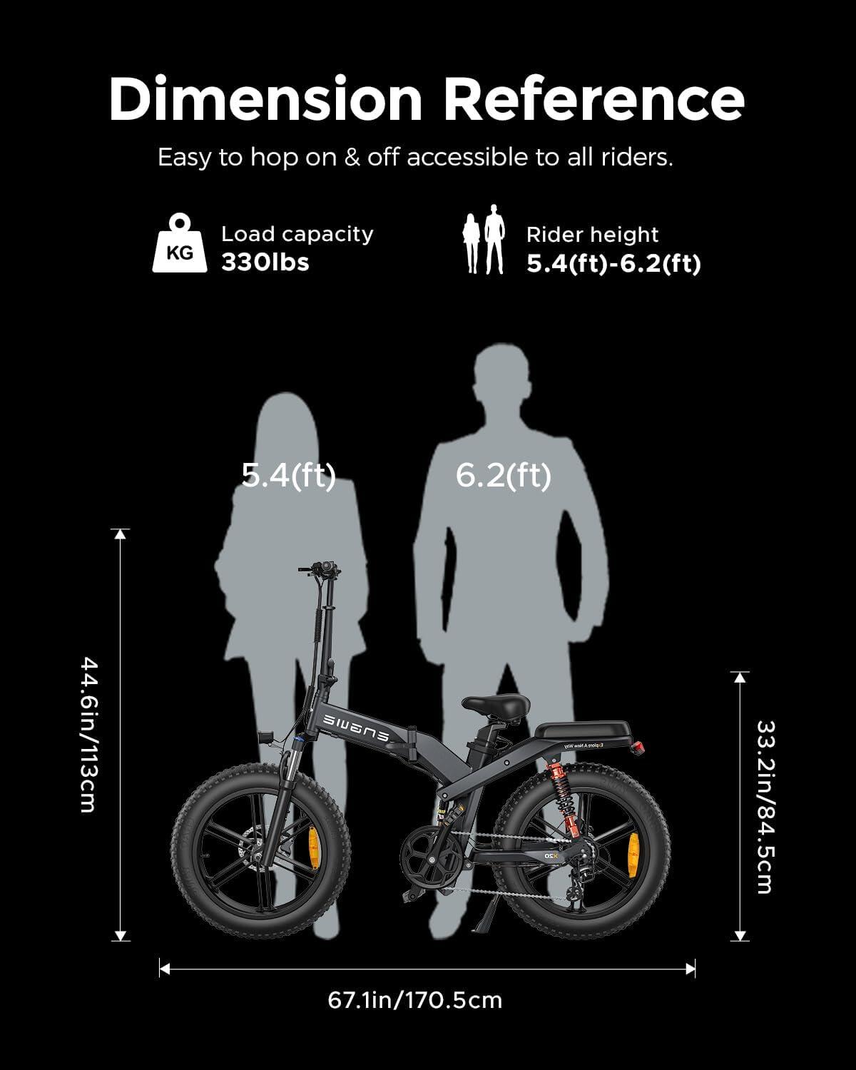 Vélo électrique Engwe X20 pour adulte, double batterie 48 V 22,2 Ah 6/7