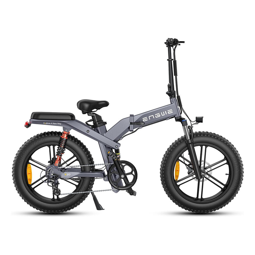 Bicicleta elétrica engwe x20 para adultos, 48v 22,2ah, bateria dupla