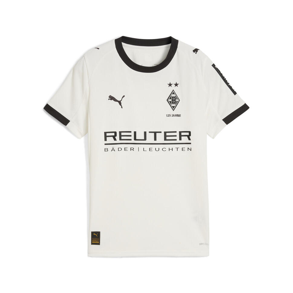 Młodzieżowa koszulka domowa Borussia Mönchengladbach 25/26 PUMA Warm White Black