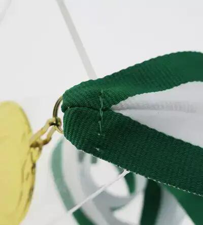 Snur Medalie Alb/Verde 11mm 3/4