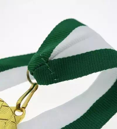 Snur Medalie Alb/Verde 11mm 2/4