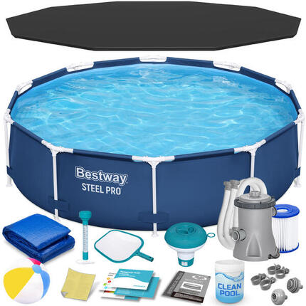 Basen ogrodowy stelażowy 305 x 76 cm zestaw 15w1 Bestway 56679