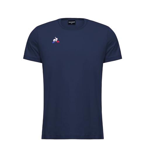 Le Coq Sportif - Le Coq Sportif T-shirt Enfant À Manches Courtes En 100% Coton, 14a - T-shirt Manches Courtes - Bleu - Decathlon