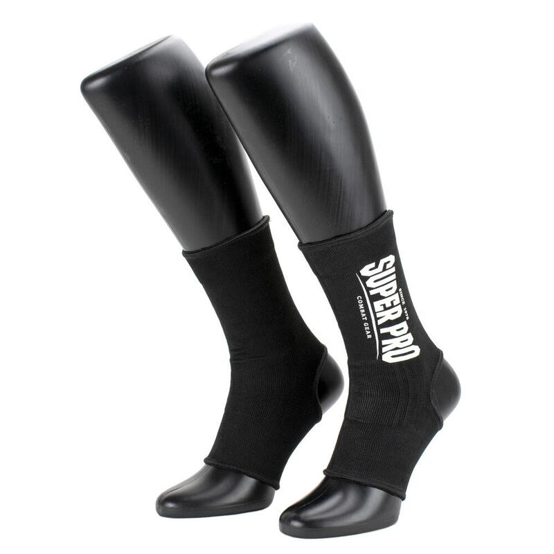 Super Pro Combat Gear Enkelkousjes Zwart/Wit Medium