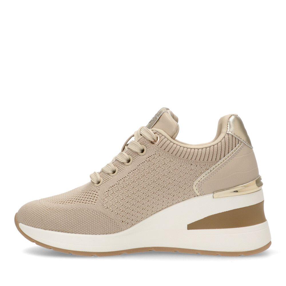 Deportivas Casual Mujer Cuña Alta - Modelo 143721 Beige 3/6