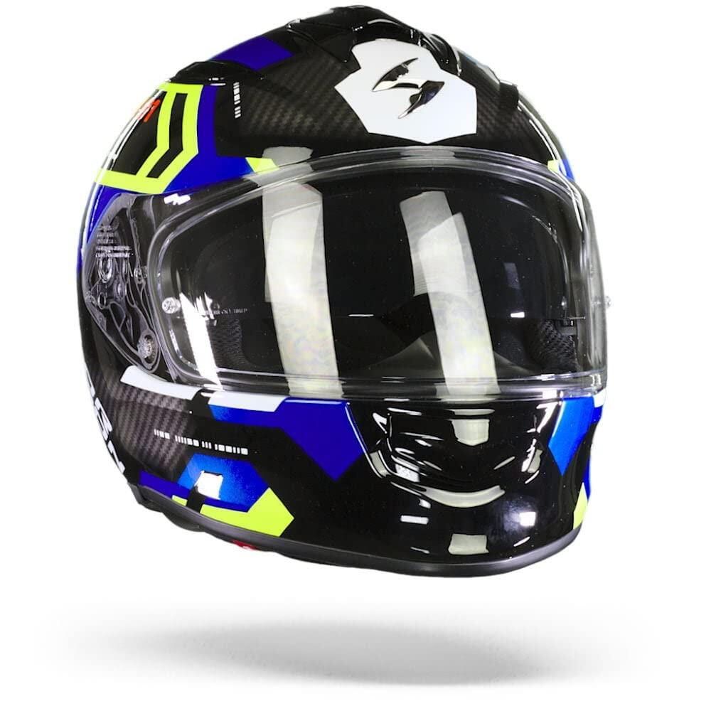 Casque Intégral EXO-491 Noir-Bleu-Jaune Fluo 2/4