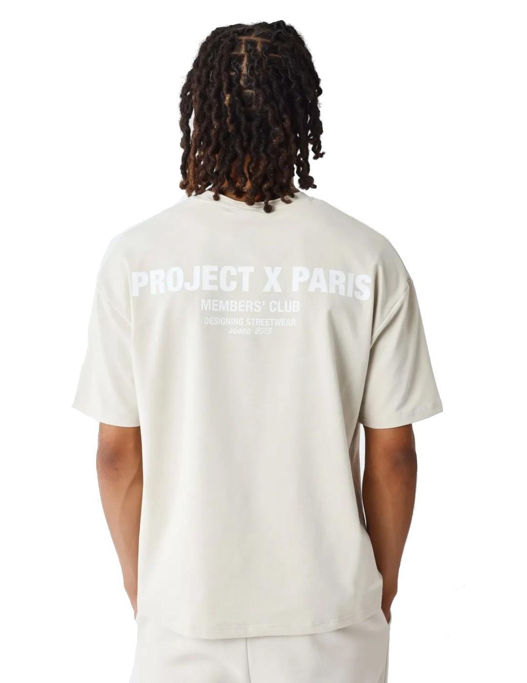 Camiseta para Hombre Project x paris Members club Beige 4/4