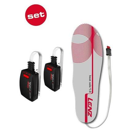 Semelles Chauffantes Lenz "1.0 + Batteries" Gris