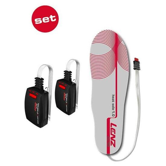 Semelles Chauffantes Lenz "1.0 + Batteries" Gris