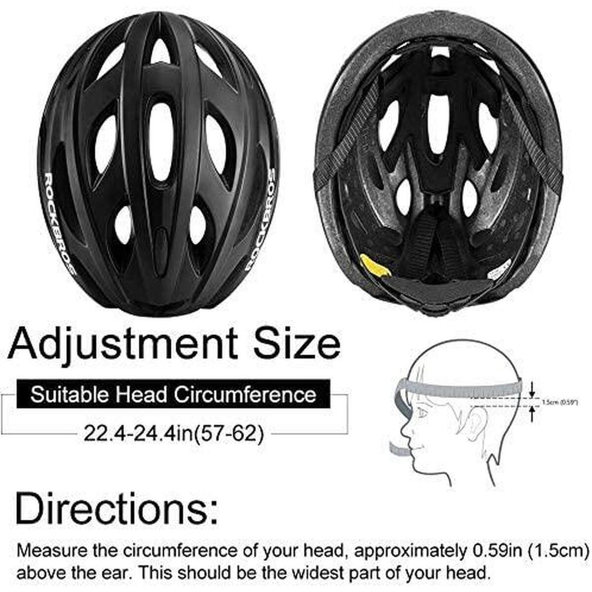 ROCKBROS Capacete de Bicicleta com Óculos 58-62cm 3/6