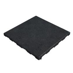 Dalle en caoutchouc avec couche supérieure EPDM 45 mm - 50 x 50 cm - Noire