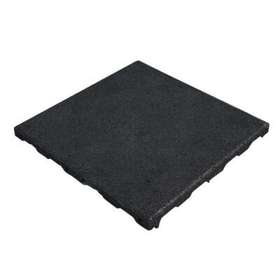 Rubber tegel met epdm toplaag 45 mm - 50 x 50 cm - zwart
