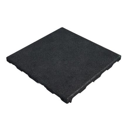 Dalle en caoutchouc avec couche supérieure EPDM 45 mm - 50 x 50 cm - Noire