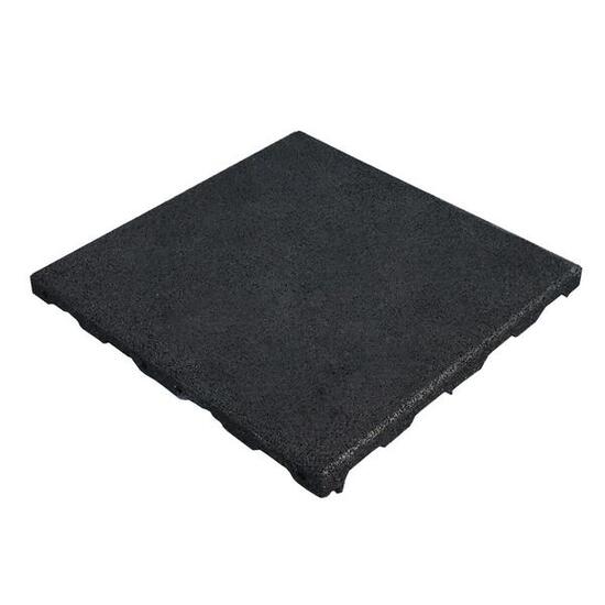 Dalle en caoutchouc avec couche supérieure EPDM 45 mm - 50 x 50 cm - Noire