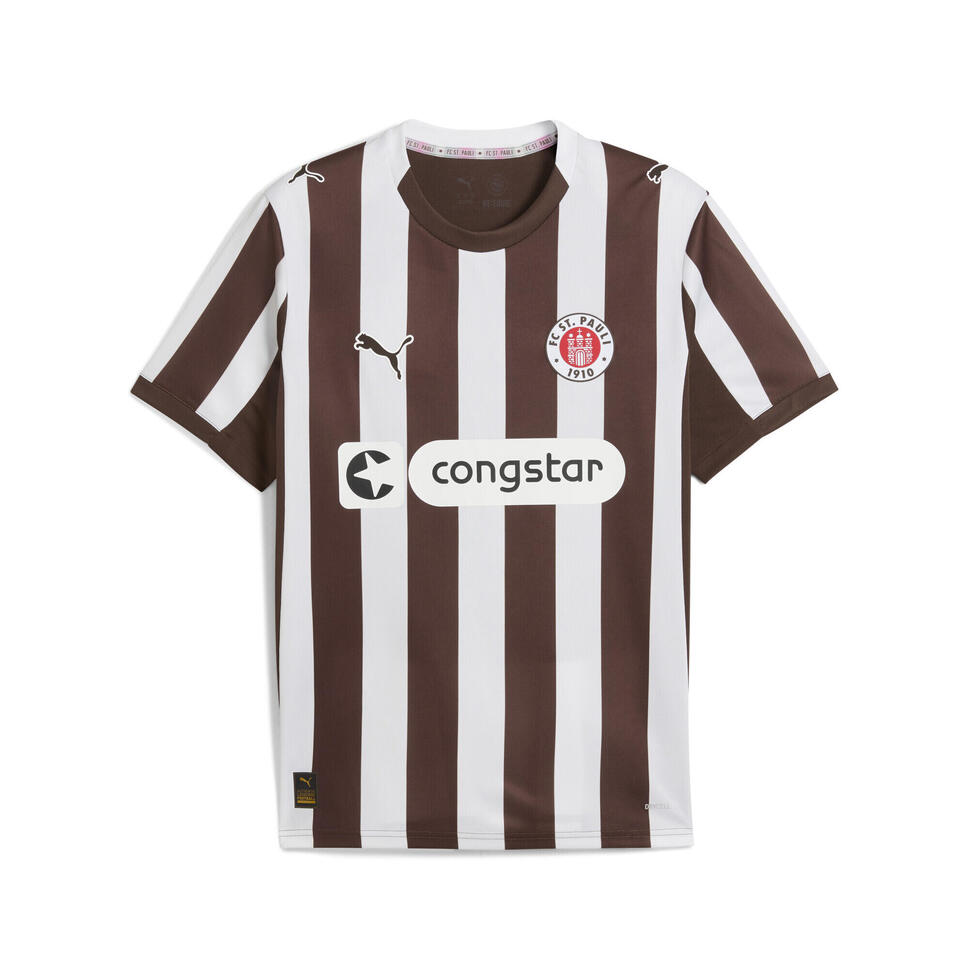 Męska koszulka domowa FC St. Pauli 25/26 PUMA Espresso Brown White