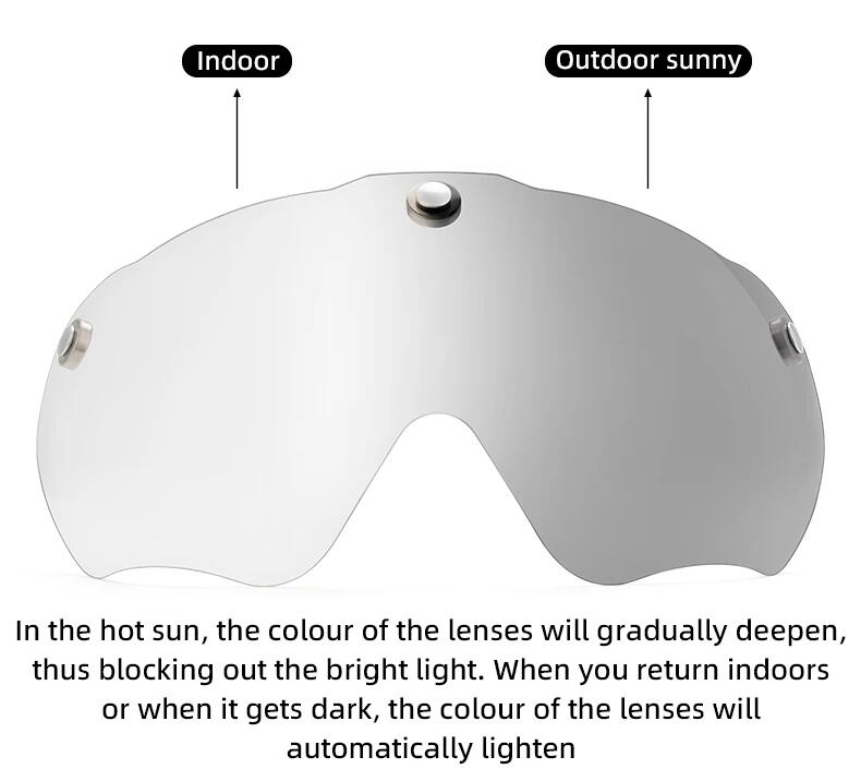 ROCKBROS Casque de Vélo   avec Lunettes 58-62cm 3/3