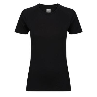 Merino short sleeve t-shirt - dames - black