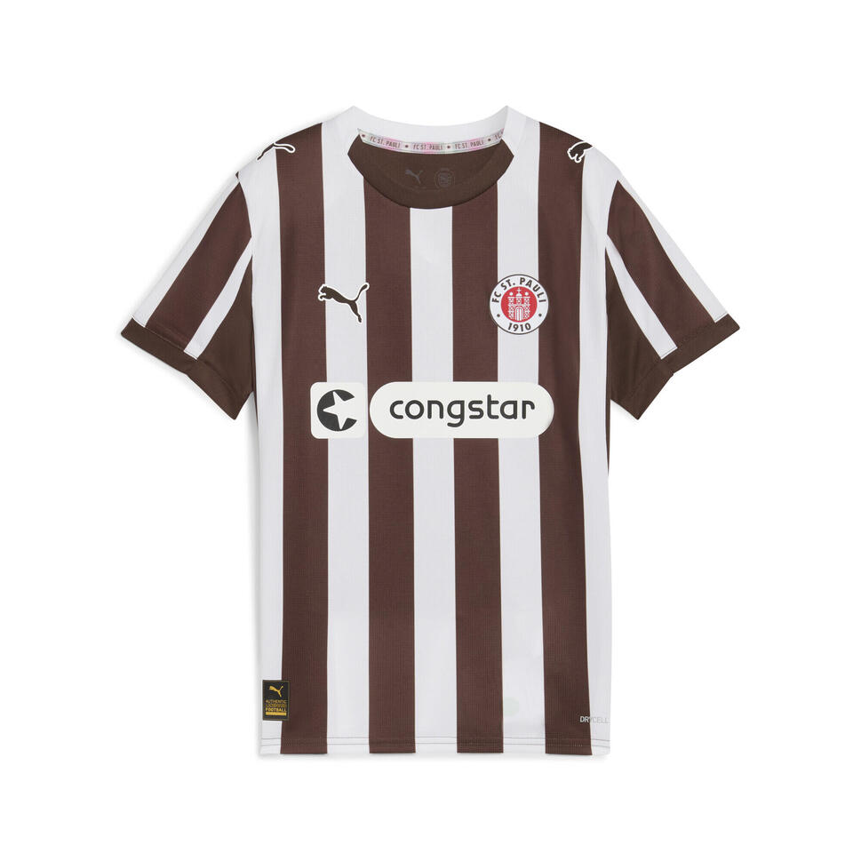 Młodzieżowa koszulka domowa FC St. Pauli 25/26 PUMA Espresso Brown White