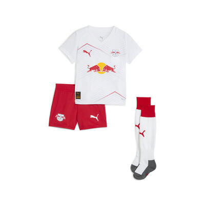 Rb leipzig 25/26 mini-thuistenue voor kinderen puma white for all time red
