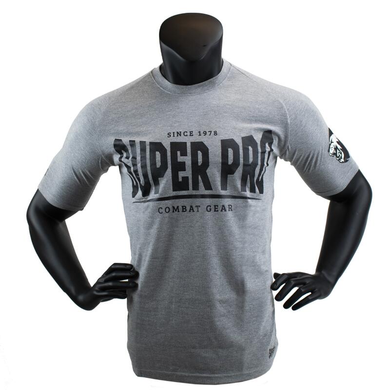 Super Pro T-Shirt S.P. Logo Grijs/Zwart