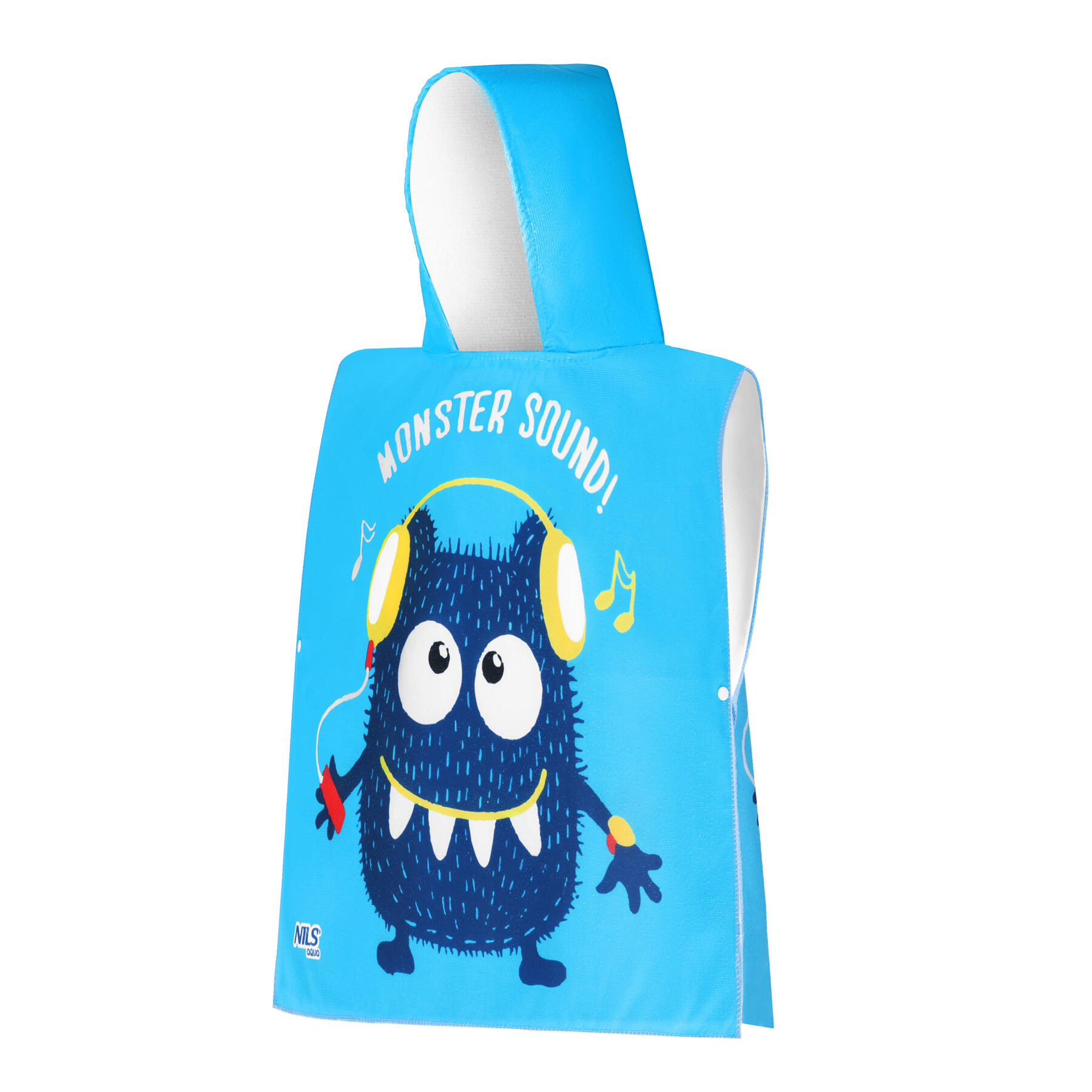Nils - Serviette Poncho Monster Nar20 Nils Aqua - Serviette De Bain - Bleu|jaune - No Size - Decathlon