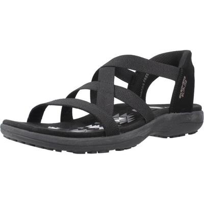 Platte sandalen dames skechers zwart