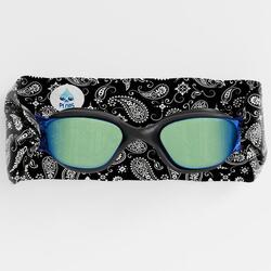 Lunettes Adulte Unisexe Natation Blanc - Bandeau Bandana Black - Verres Mirroir