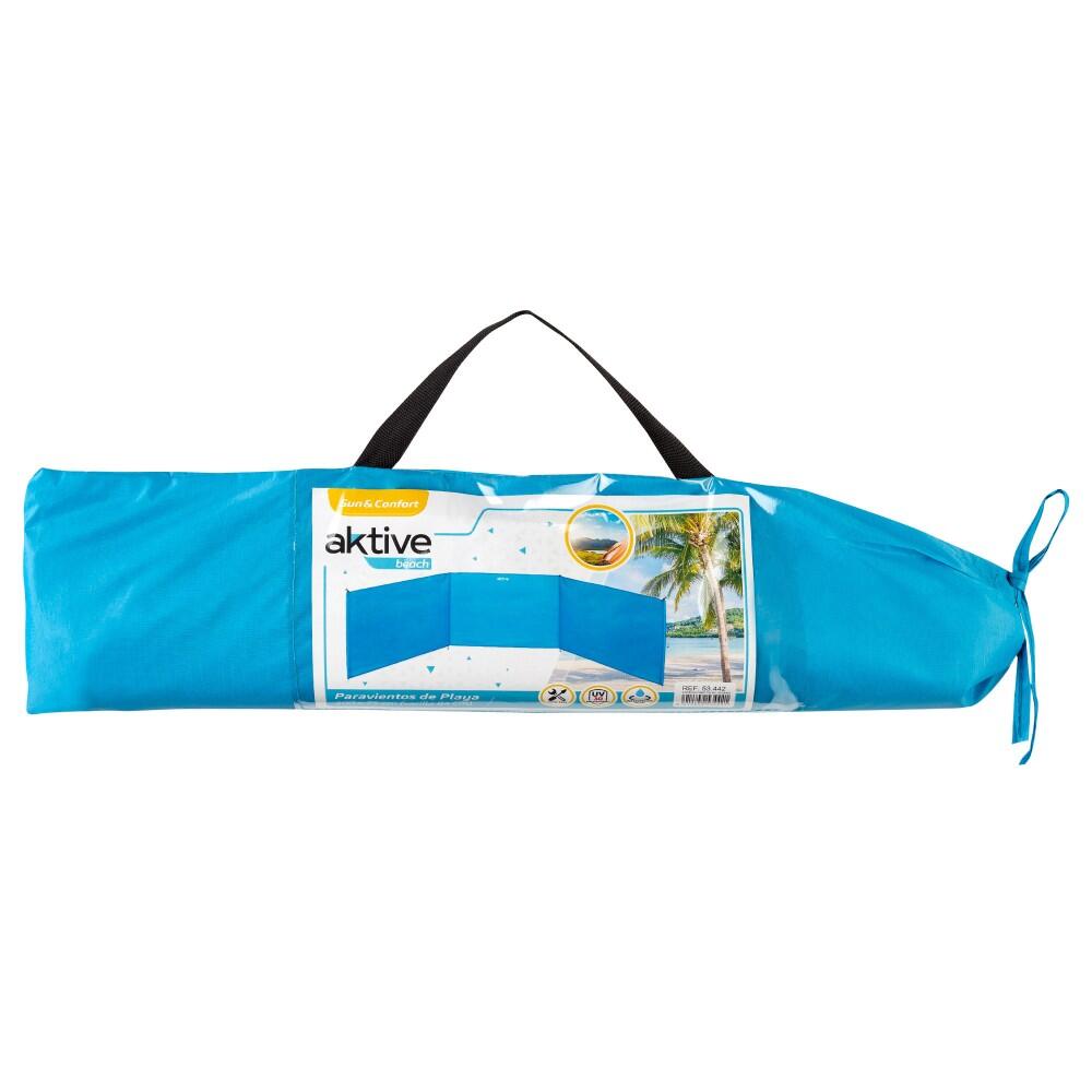 Para-vento praia dobrável 200x75 cm em alumínio aktive beach 4/4