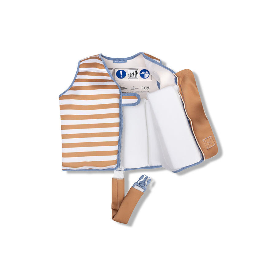 Swim Essentials | Bruin/Wit Gestreept Gestreept Zwemvest 3-6 jaar 2/4