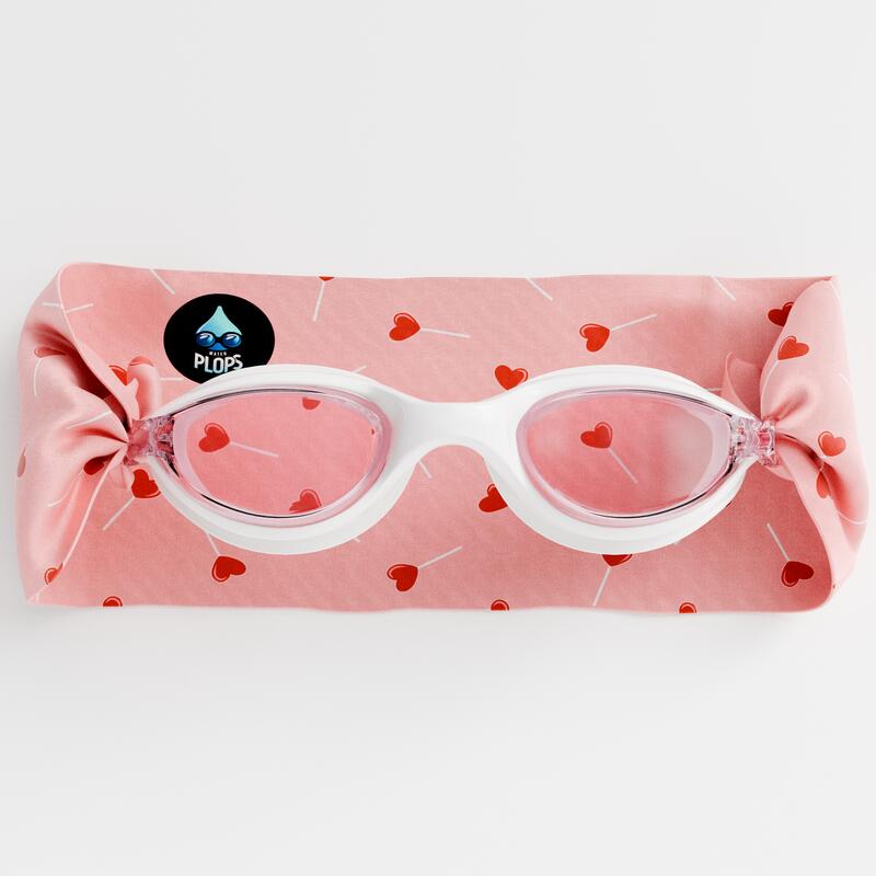 Schwimmbrille Kinder – Ultrasoftes Stirnband Coeurs Sucettes 1/7