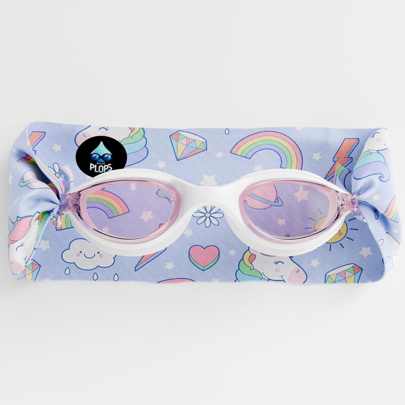 Waterplops - Lunettes Enfant Natation – Bandeau Tout Doux Licornes Violet - Lunettes De Natation - Blanc|rose - 38 S - Decathlon
