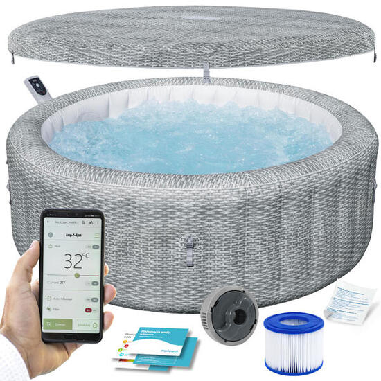 Dmuchane Lay-Z SPA ogrodowe AirJet Bali hydromasaż Bestway 6-osobowe WIFI