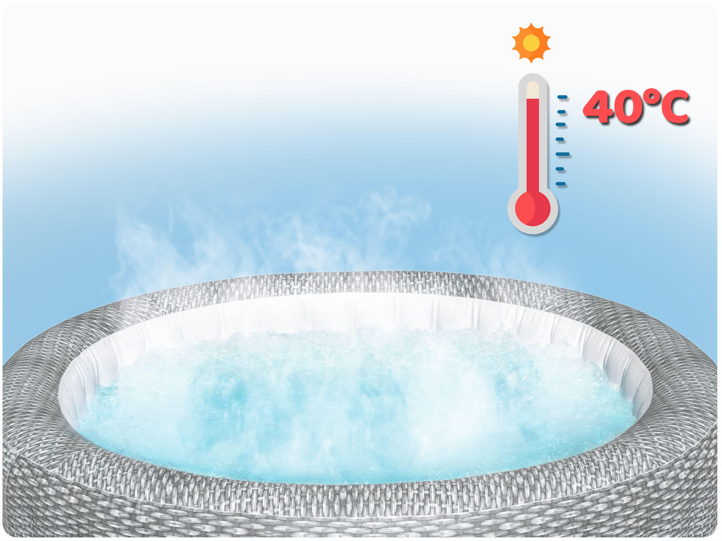 Dmuchane Lay-Z SPA ogrodowe AirJet Bali hydromasaż Bestway 6-osobowe WIFI 5/7