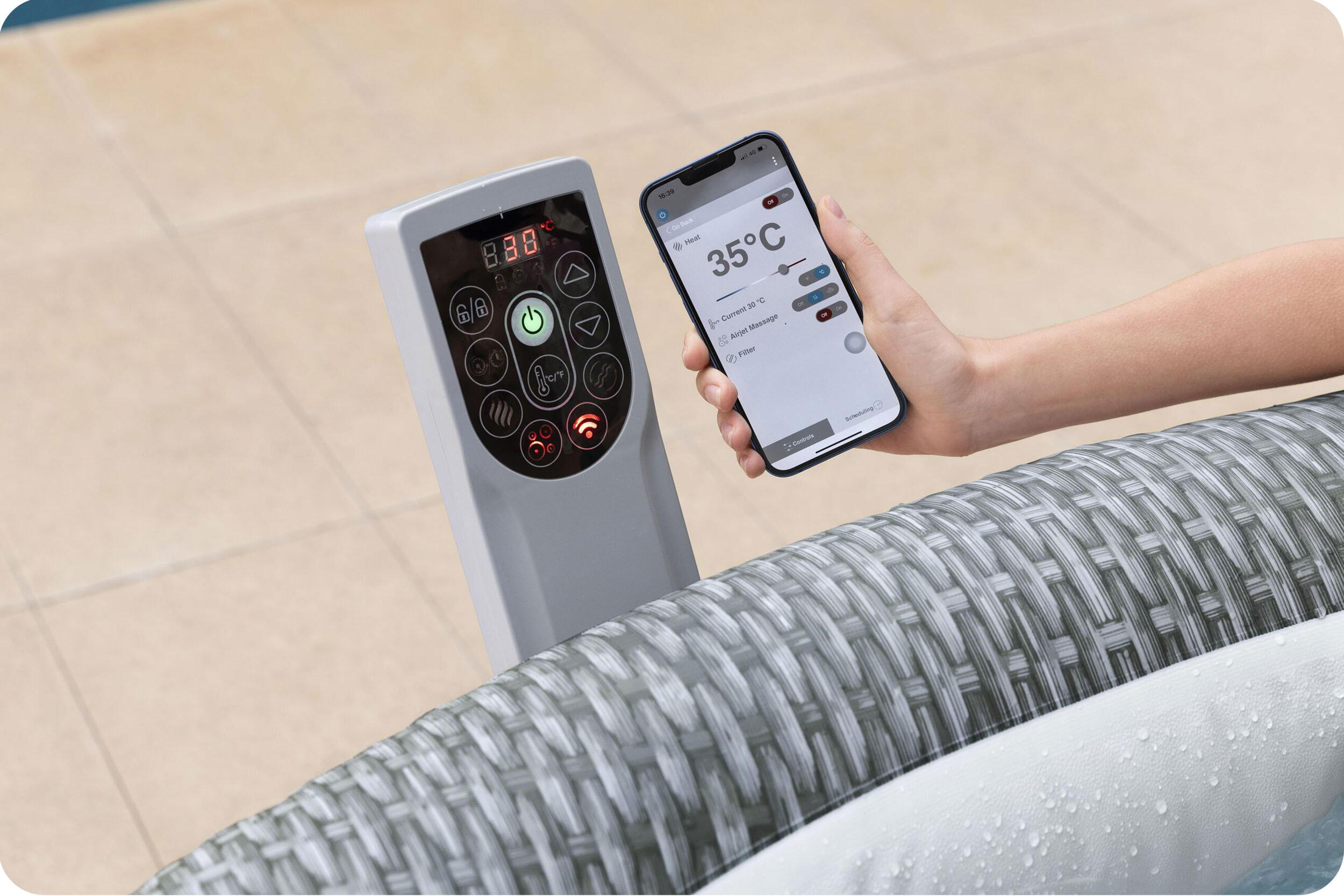 Dmuchane Lay-Z SPA ogrodowe AirJet Bali hydromasaż Bestway 6-osobowe WIFI 4/7